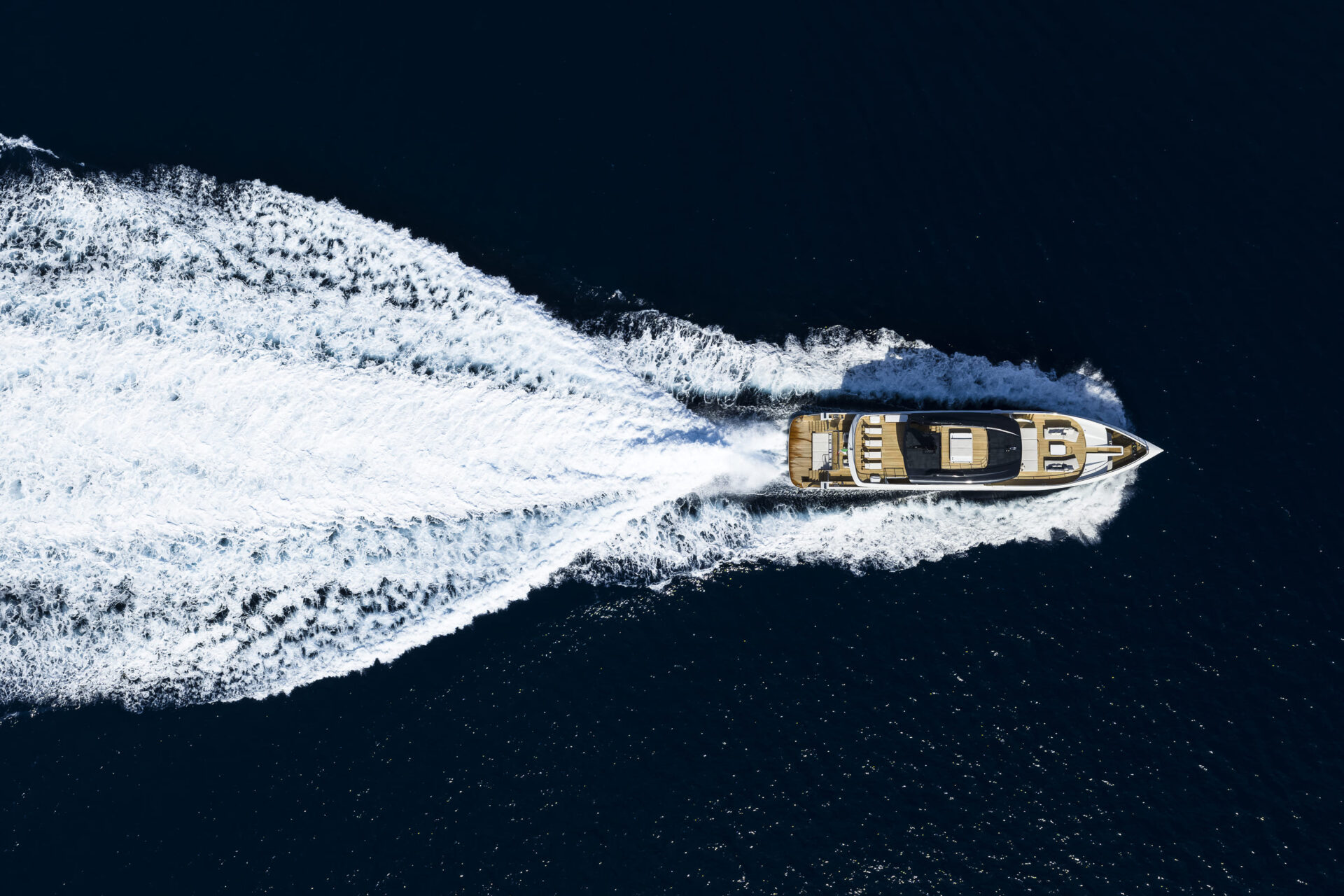 Maiora 36 Exuma features three 2,000-hp MAN V12 engines paired with two MJP steerable waterjets.