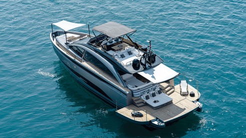 An expanding aft beach, comfortable cockpit, bow lounge and fly offer plenty of alfresco options.